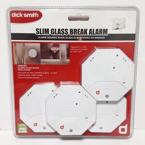 4PK SLIM GLASS BREAK ALARM Windows / Sliding Patio Doors Dick Smith Home Safety